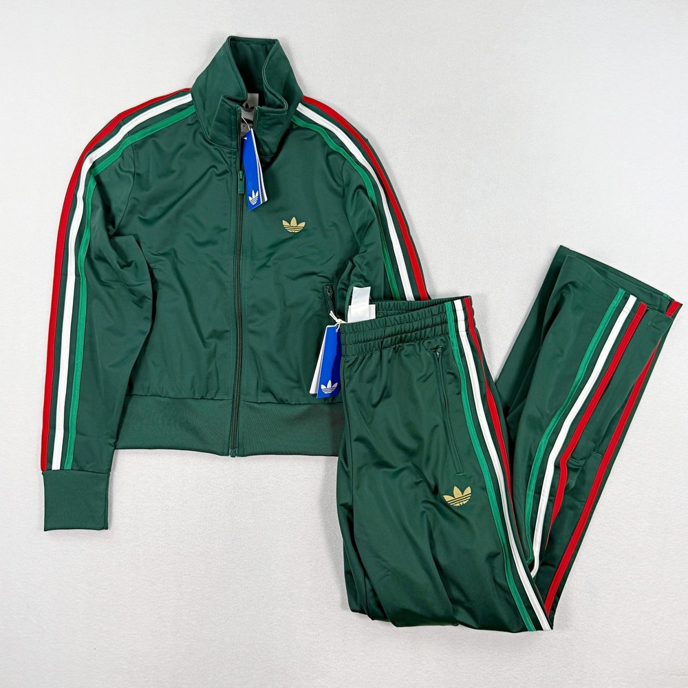 Adidas Firebird Track Suit / Size S Womens Team Dark Green Mexico KC6568 New